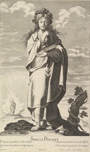 Farsça Sibyl, yak. 1635. Yaratıcılar: Gilles Rousselet, Abraham Bosse.