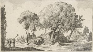 Ağaçlar arasında çiftlikler On iki manzara (dizi başlığı) by Gillis van Scheyndel (I)