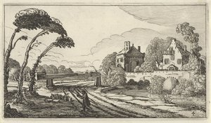Bir manzarada çoban Figürlü on iki manzara (nesne üzerindeki başlık) by Gillis van Scheyndel (I)