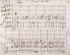 Gioacchino Rossini'nin (1792-1868) el yazısı notası