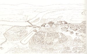 Antik Roma (arkaik): MÖ 6. yüzyılda Roma şehrinin görünümü. by Giorgio Albertini