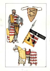 Orta Çağ: süvari askeri. 13. yüzyıl by Giorgio Albertini