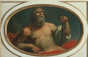 Suyun tanrı Poseidon olarak kişileştirilmesi by Giorgio Anselmi