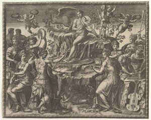 Apollon ve İlham Perileri, M.Ö. 1557. by Giorgio Ghisi