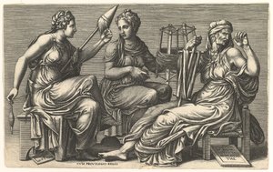 Üç Kader Clotho, Lachesis ve Atropos, 1558-59.