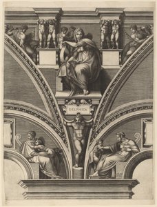 Delphic Sibyl by Giorgio Ghisi after Michelangelo