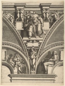 Peygamber Hezekiel by Giorgio Ghisi after Michelangelo