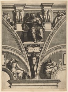 Peygamber Yoel by Giorgio Ghisi after Michelangelo
