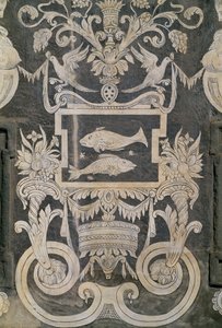 Alegorik figürler ve burçlar, Giorgio Vasari, Tommaso Battista del Verrocchio ve Alessandro Forzori, Palazzo dei Cavalieri veya Palazzo della Carovana, Piazza dei Cavalieri, Pisa, Toskana, İtalya by Giorgio Vasari