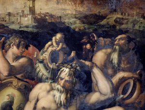 İtalya#39;nın Chianti bölgesinin alegorisi by Giorgio Vasari