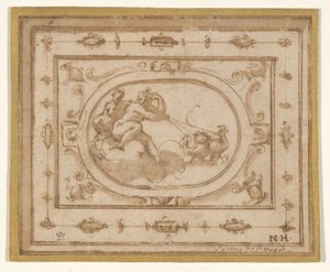Aurora ve Tithonius, Aretino performansı için sahne dekorasyonu için çalışıyorlar by Giorgio Vasari