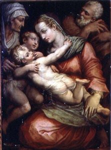 Aziz Anne ve Vaftizci Yahya ile Kutsal Aile by Giorgio Vasari