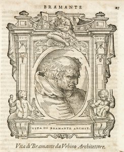 Milano, Braidense Kütüphanesi, Mükemmel Hayatlar, Giorgio Vasari 1568, Bramante by Giorgio Vasari