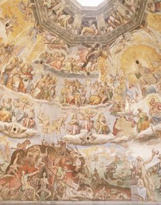 Son Yargı, Duomo kubbesinden detay, 1572-79 by Giorgio Vasari