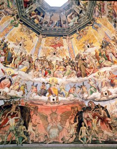 Son Yargı, Duomo kubbesinden detay, 1572-79 by Giorgio Vasari