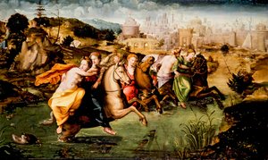 Tiber#39;i geçmek (resim) by Giorgio di (1500 1559) Giovanni