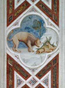 Boyalı çini, İsa Mesih'in dirilişinin sembolü, Giotto tarafından fresklerden detay by Giotto (c.1266 1337)