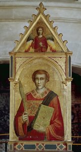Saint Laurent (San Lorenzo) - Ahşap üzerine yağlı boya by Giotto (c.1266 1337)