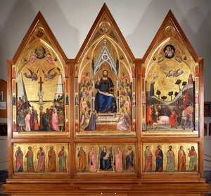 Stefaneschi Triptik, ön, yaklaşık 1320, Giotto (1267-1337), panel üzerinde tempera, orta panel 178x89 cm by Giotto (c.1266 1337)