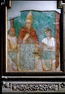 Papa Boniface VIII, 1300 Jubilee yılını ilan etti (Fresco by Giotto (c.1266 1337)