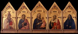 Badia Polyptych, yaklaşık 1301-1302 by Giotto di Bondone
