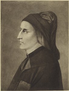 Dante Alighieri (fotogravür) by Giotto di Bondone