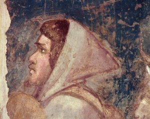 Head of a shepherd  by Giotto di Bondone