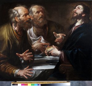 Emmaus'ta akşam yemeği, c.1645-50 (tuval üzerine yağlıboya)