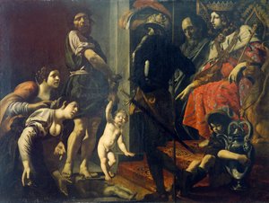 Süleyman'ın Yargısı, Giovanni Battista Caracciolo (1578-1635), tuval üzerine yağlı boya