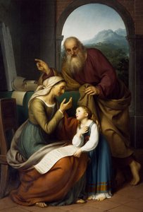 Bakire'nin Eğitimi, Giovanni Carnovali olarak bilinen Il Piccio (1804-1873), tuval üzerine yağlıboya, 205x140 cm. Aziz Bartholomew Bölge Kilisesi, Almenno San Bartolomeo. İtalya