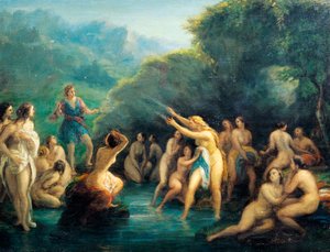 Diana ve Actaeon, Giovanni Carnovali tarafından Piccio olarak bilinir (1804-1873)