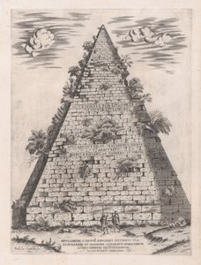 Roma ihtişamının aynası: Caius Cestius Piramidi, 1582., 1582