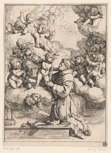 Çocuk İsa ile Padua Aziz Anthony by Giovanni Andrea Podestà (attributed to)