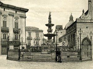 Orion Çeşmesi, Giovanni Angelo Montorsoli (yaklaşık 1506-1563), Piazza Duomo, Messina, Sicilya, İtalya by Giovanni Angelo Montorsoli