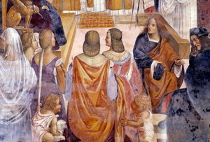Benedict iki rahibeyi aforoz etti ve ölümlerinden sonra onları akladı. Detay Manastır freski Antonio Bazzi dit il Sodoma (1477 - 1549) Benedictine Tarikatı