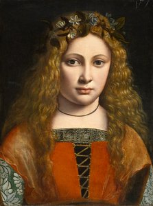 Çiçeklerle Taçlanmış Bir Genç Kız Portresi, c.1490