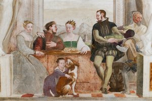 Ziyafet, Ana Salon, c.1570 (fresk) by Giovanni Antonio Fasolo