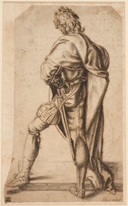 Arkadan görülen ayakta bir adam by Giovanni Antonio Pordenone