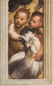 Central Ave, Lesena Başkentin Üst Kısmı Birinci ve İkinci Açıklık Güney, IL Pordenone, Puttini, Detay by Giovanni Antonio Pordenone