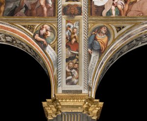 Orta nef, İkinci ve Üçüncü Açıklıklar Güney, IL Pordenone 1520, Peygamberli Büstler by Giovanni Antonio Pordenone