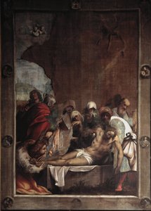 La deposition du christ (İsa'nın tahttan indirilmesi) Tablo Giovanni Antonio de Sacchis tarafından denilen il Pordenone (1484-1539) 1529-1530 Güneş 391x291 cm Cortemaggiore (Piacenza), Chiesa dell Annunziata İtalya