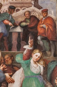 St. Catherine'in Filozoflarla Tartışması, 1530-32 (fresk) (3601450) by Giovanni Antonio Pordenone