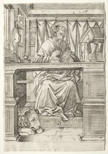 Aziz Jerome Çalışmasında by Giovanni Antonio da Brescia