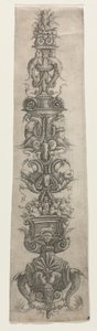 Maskeler, Eroslar ve Nereidler ile Dik Arabesk by Giovanni Antonio da Brescia