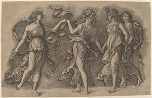 Dört Dans Eden İlham by Giovanni Antonio da Brescia, after Andrea Mantegna