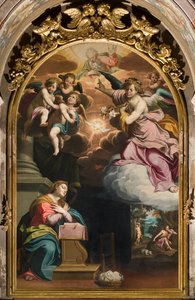 Güney Transept, Müjde Sunağı, Giovanni Battista Trotti tarafından Il Malosso 1594 olarak bilinen Altarpiece by Giovanni Battista Trotti