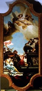 İmparatorun Onuruna Bir Heykel Dikmek by Giovanni Battista Tiepolo