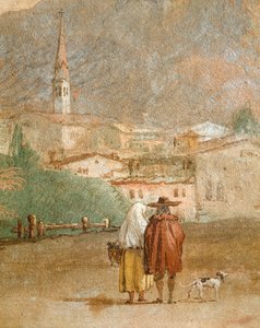 Aşk tanrısı ile manzara by Giovanni Battista Tiepolo