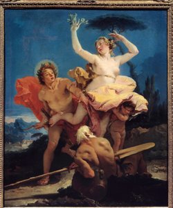 Apollo ve Daphne Tablosu Giovanni Tiepolo (1696-1770) 18. Yüzyıl Güneşi. 0,96x0,79 m by Giovanni Battista Tiepolo