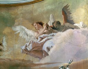 Meleklerin Zaferi, Giovanni Battista Tiepolo (1696-1770), fresk, Detay, Saflığın Hitabeti, Udine by Giovanni Battista Tiepolo
